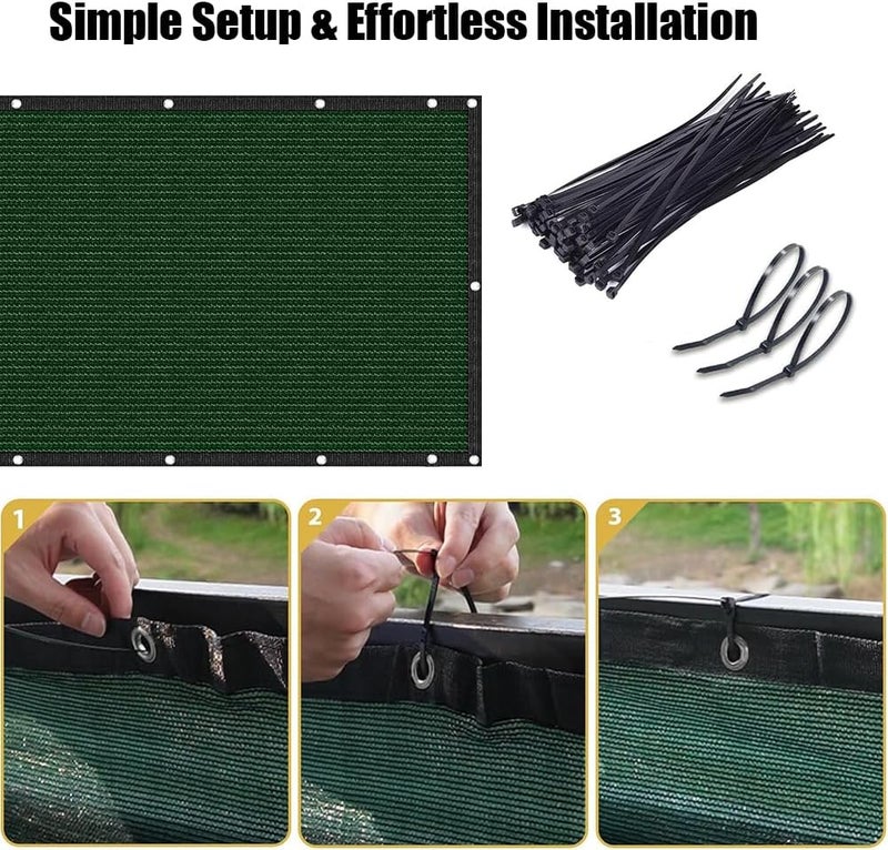 DSDESHU Store Privacy Fence Screen 4 X 20 FT, Heavy Duty Outdoor Shade Mesh Cloth for Garden, Backyard, Patio, Balcony & More – UV Protection, Windproof & Durable – Easy Installation with Grommets, Customizable - Image 3